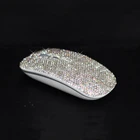 Luxury Crystal Diamond Rhinestone Bling USB Slimline Flat Computer Laptop Mouse Wireless Mouse