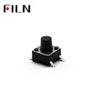 50pcs 7mm height 4PIN Push Button Touch micro switch black tact switch cap Tactile Tact switch 6*6*7MM