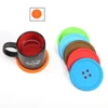 2018 supplier collapsible silicone printed coasters cup mat