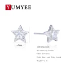 Silver Plating 2019 New Fashion Jewelry 925 Sterling Shiny Five-pointed Star Earrings Designed for Women and Girls