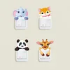 Wall Sticker For Kids Cute Animals Elephant Cat Panda Giraffe Light Switch Sticker Baby Nursery home decoration accessories