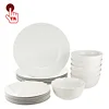 Top quality white dinner home use noodle steak plates cheap plain white pie porcelain plates