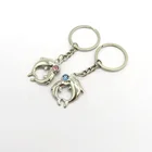1 Pair Lovely Alloy Key Ring Romantic Couple Dolphin Keychain