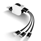 3 In 1 Retractable Multi Usb Charger Cable Multiple Charging Cord Retractable Usb Cable