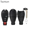 replacement for car key shell with logo no pcb board and screw 3+1 buttons remote control key for Chrysler Dodge Jeep