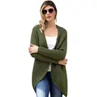 Fashion long sleeve allover rib cross back new design girl lady sweater cardigans