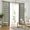Topfinel Printed Geometric Wave blackout curtains Drapes For Living Room Yellow Blue Modern bedroom curtain