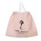 Customize New Design Fashion Luxury Drawstring Plastic Shopping PE Packaging Bags With Handle For Clothes