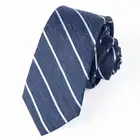 New stripe design custom woven mens silk/polyester mixed fabric for ties