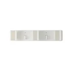 Hot sale multipurpos mop broom holder wall mounted rack with 3 position 2 hooks