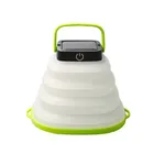 Greenbar Waterproof Outdoor LED Silicone Collapsible Solar Camping Lantern Rechargeable Camping Light For Emergency