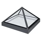 Gaoming aluminum double glass pyramid style fixed window roof skylight