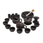 Purple Clay Tea Set Zi Sha Teaware Red Purple-grit Teapot set