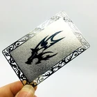 Cheap Custom Printing Brand Name Engraved Logo Laser Cut Metal Card