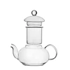 Wholesale borosilicate 600ml 800ml flower glass teapot glassware tea maker tea pot set with filter