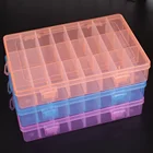 10 compartments detachable dividers hardware tool containar jewelry accessories storage transparent plastic box