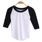 Boys Raglan Jersey long Sleeve casual Girls BaseBall Tee Shirts Plain Tee Raglan t shirt child