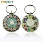 Maker Promotion Fashion Stainless Steel Soft Enamel Key Chain Custom Round Metal Keychain
