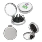 2017 promotion gift colorful plastic round honey hair comb with mirror