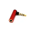 90 Degree Elbow Right Angle Header Adapter 4 Section L Headphone Audio Converter 3.5mm Male to Female