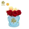 Luxury rose flower round packaging gift box round paper box for rose flower