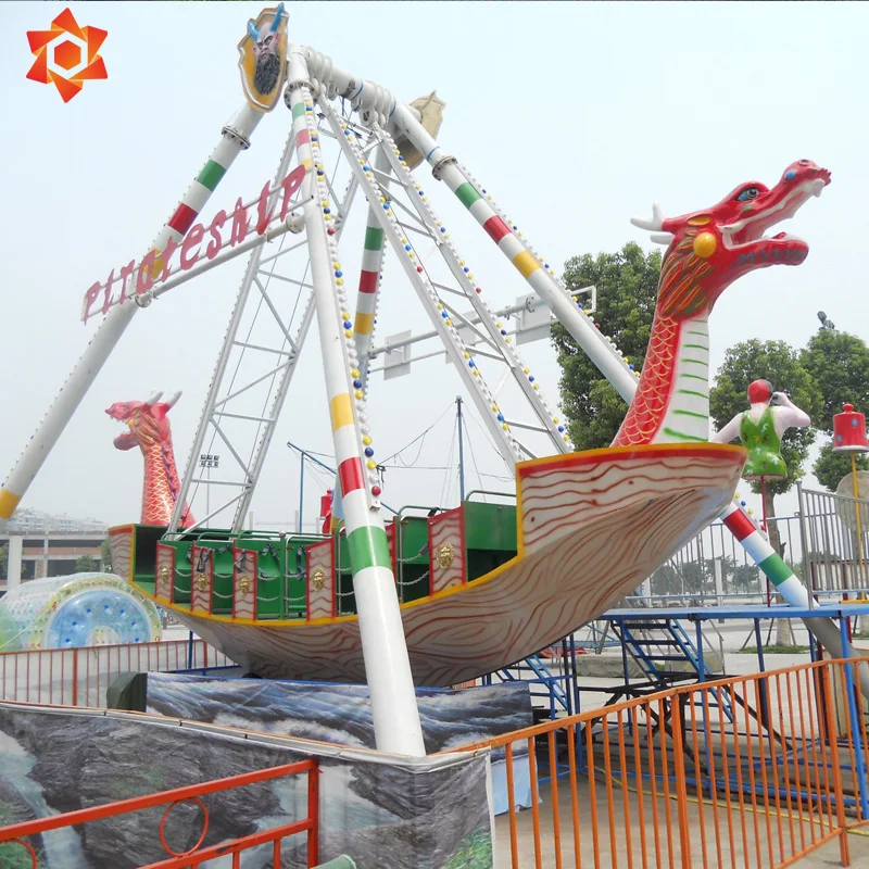 Venta caliente niños juegos de parque temático Dragón de mar gigante atracciones mini Barco Pirata vikingo de atracciones de interior