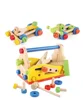 Hot sell BSCI children mini wooden tool box toy DIY wooden assembly toy for kids