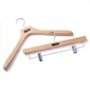 Branded 2 Piece Set Wooden Clothes Hanger with LOGO Plate