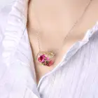 New Vintage Square-Shape Pendant Resin Dried Flower Necklace