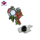 Longzhiyu 12years Manufacturer metal rosette badge soft enamel rose badge flower suit lapel pins