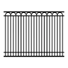aluminum flat top 3 rail garden fence panel