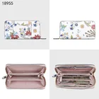 Wholesale ladies purse pvc printing flower rfid wallet long short zipper women bag lady wallets