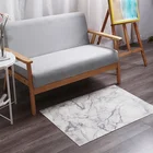 Marble style custom printed waterproof indoor outdoor vinyl leather kitchen area rug