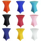 black spandex polyester 60*110 cm cocktail table cover for wedding decorations