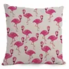 100% cotton custom printing pink flamingo luxury wedding love cushion covers decorative