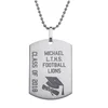 Yiwu Aceon Stainless Steel Blank Information Engraved Graduation Pendant