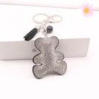 Wholesale Design Accessories Heat Transfer Crystal Rhinestone Key Chain Price With Tassel