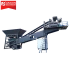20m3/h-25m3/h Capacity Small Mobile Concrete Batching Plant With Belt Conveyor Weighing System