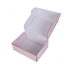 Custom pink Flat Gift storage kraft carton Packaging clear Paper Folding Box for Clothing shoes