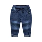 Spring summer tide children denim casual thin boys cotton tense jeans pants alkz202