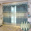 Europe Style Chenille Embroidery Europe Style Luxury Curtains for Living Room Modern Window Curtain Valance Bedroom