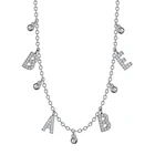 Hot sale Women's alphabet silver necklace Jewelry