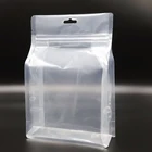 Clear Zipper Flat Bottom Pouch Bag, Food Bag/Sealed Bag*Frosted Transparent
