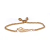 Lost angel wing bracelet Minimalism golden stainless Steel bracelets bangles Hope Faith friendship link bracelets