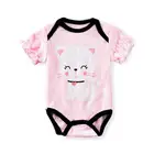 Organic cotton customize plain white baby onesie blank baby rompers