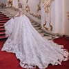 Dubai Ball Gown Lace Beaded Luxury Wedding Dress Bridal Gown