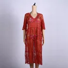 Cheap price redindian sex beach wear cover beach kaftan dress for women