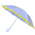 YS-6002 High Quality Advertising Custom Gift Umbrella Yellow Lace Girl Rain Automatic Kids Umbrella