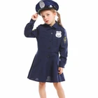 Cosplay Police Uniform Girl Dress Officer Kids Outfits Boutique Children's Clothing Baby Halloween Costume