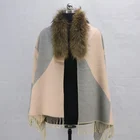 Ladies Fashion Knitted Warm Long Thick Fur Stole Shawl wraps Wool Cashmere Pashmina Scarf
